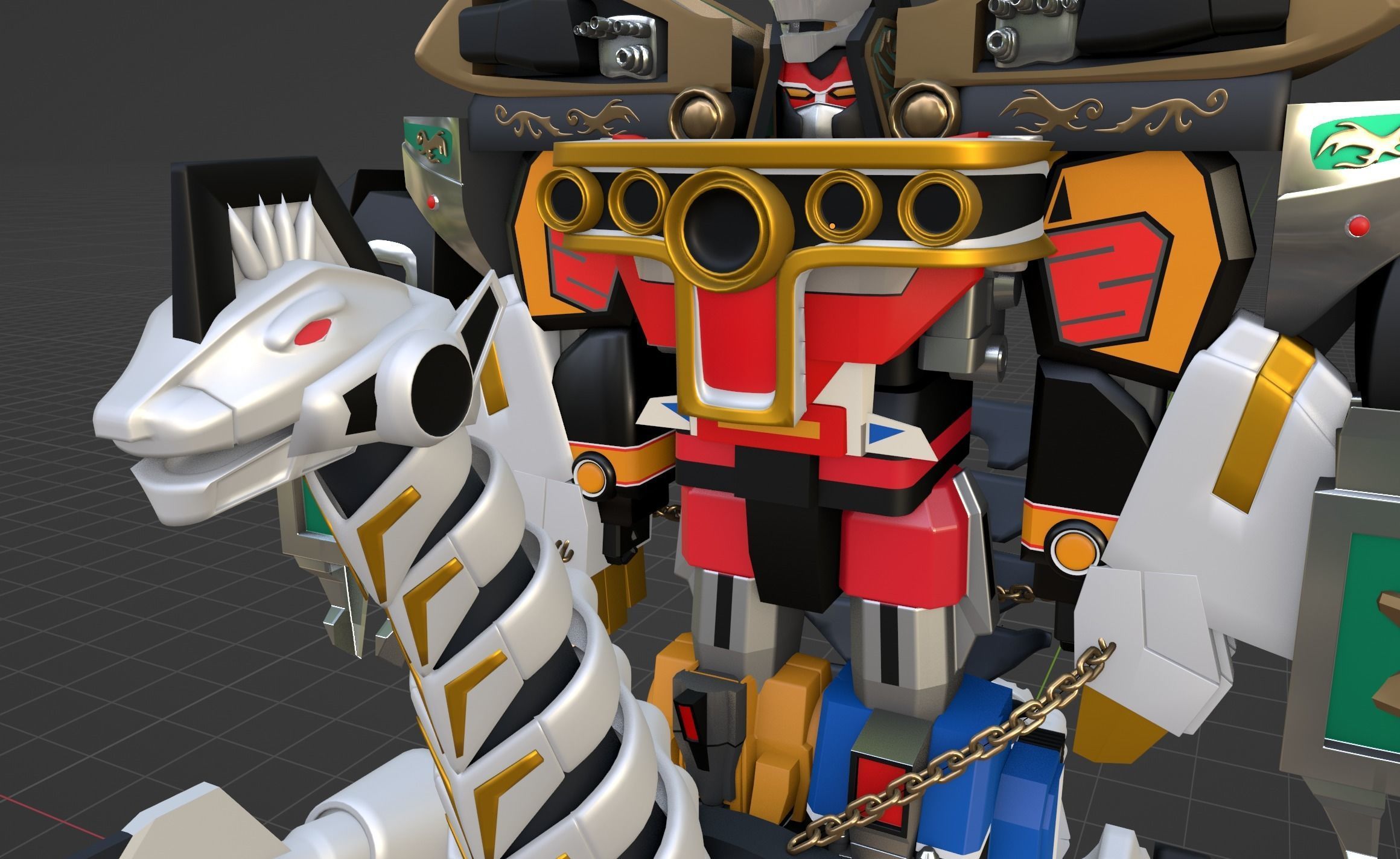 Dino Ultrazord - Power Ranger 3D model_11