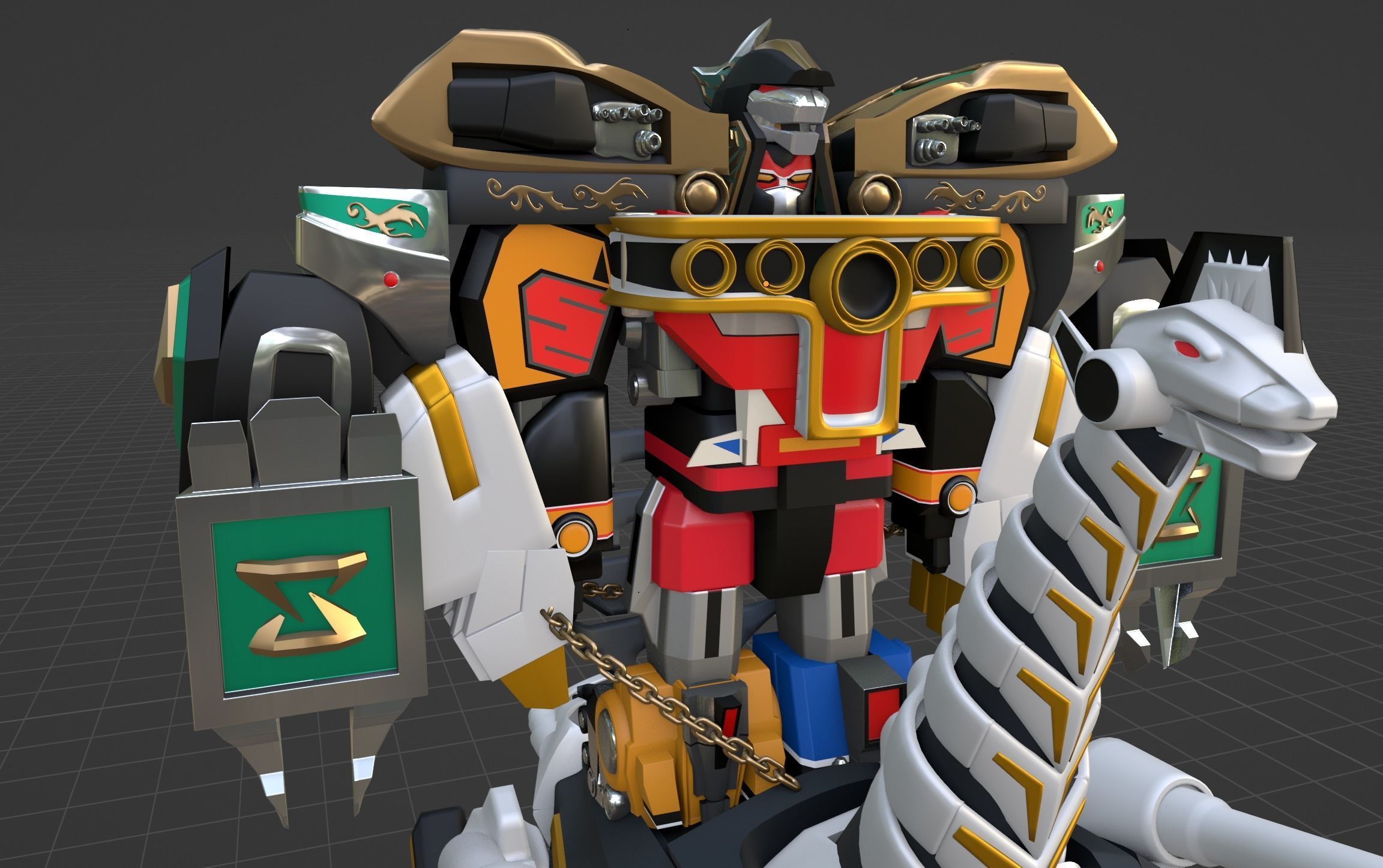 Dino Ultrazord - Power Ranger 3D model_9