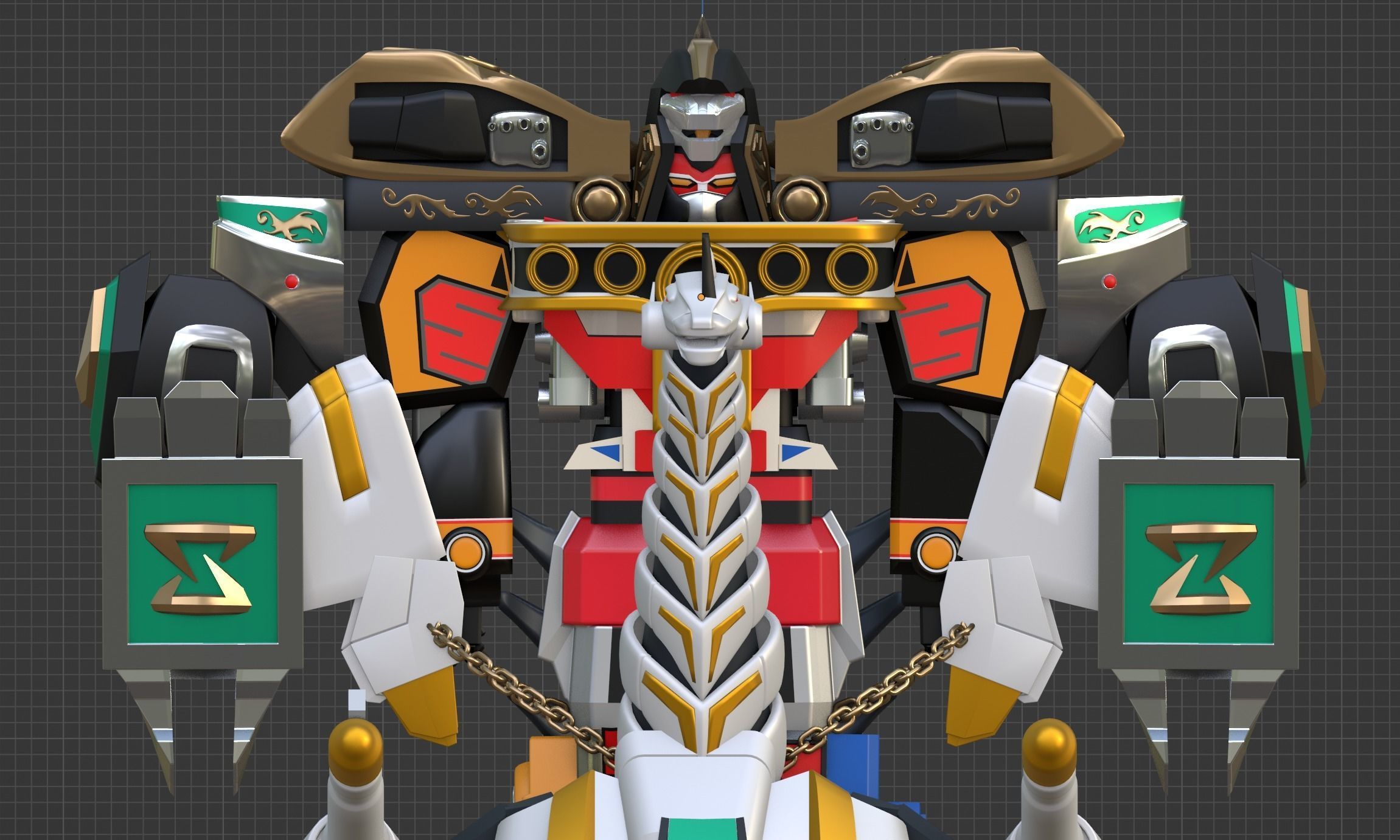Dino Ultrazord - Power Ranger 3D model_8