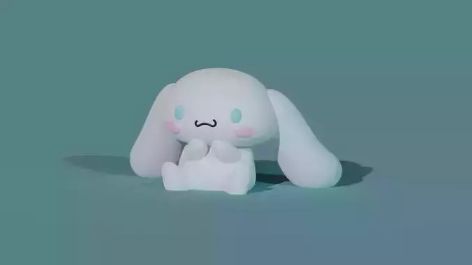 CINNAMOROLL SITTING NO SUPPORTS EASY TO PRINT