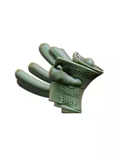 Jeff Koons Campbell Soup Can pop art 3D print model