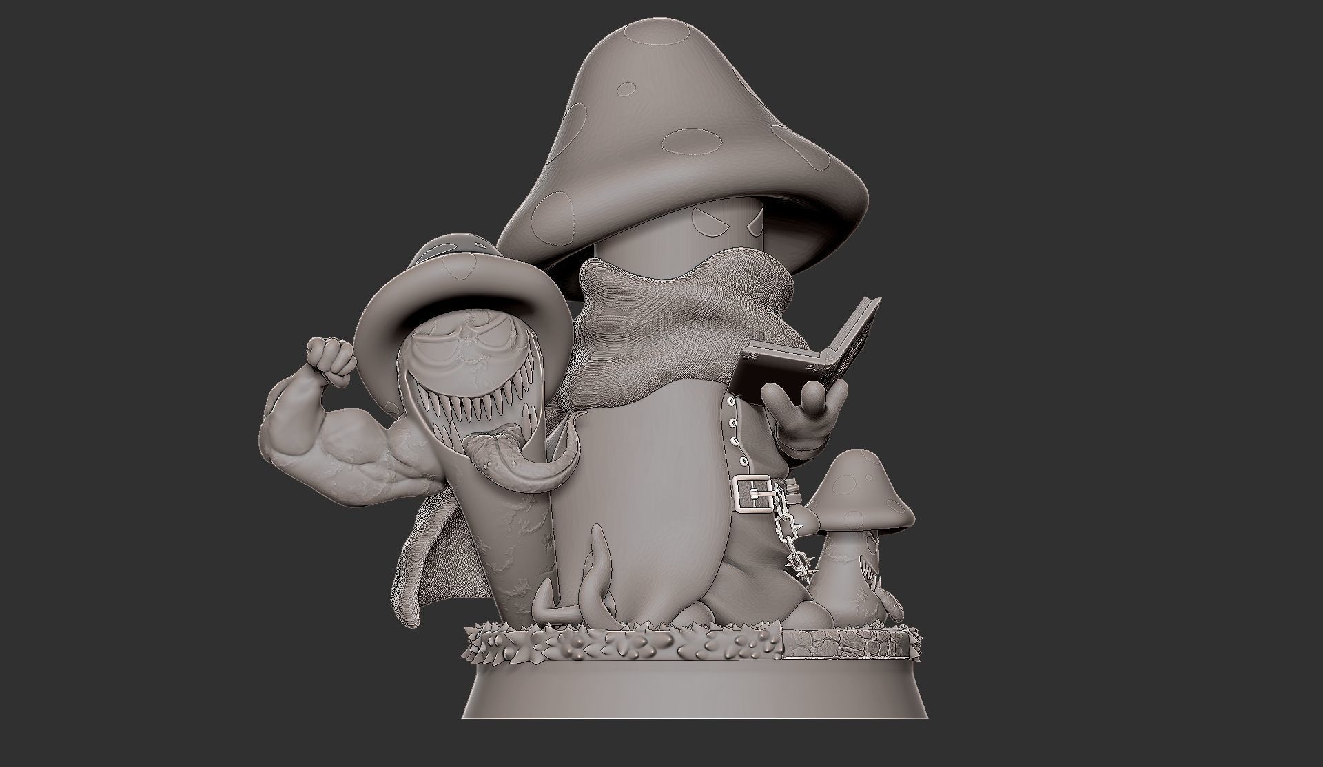 necro mushroom rpg with cuts 3D print model_11