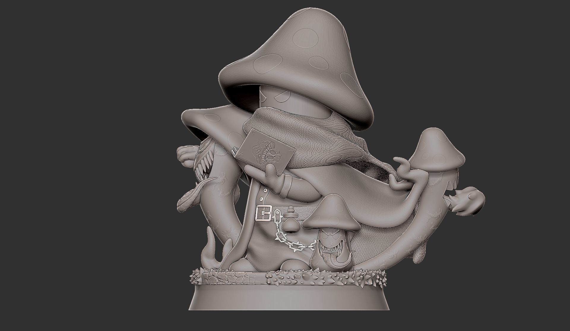 necro mushroom rpg with cuts 3D print model_5