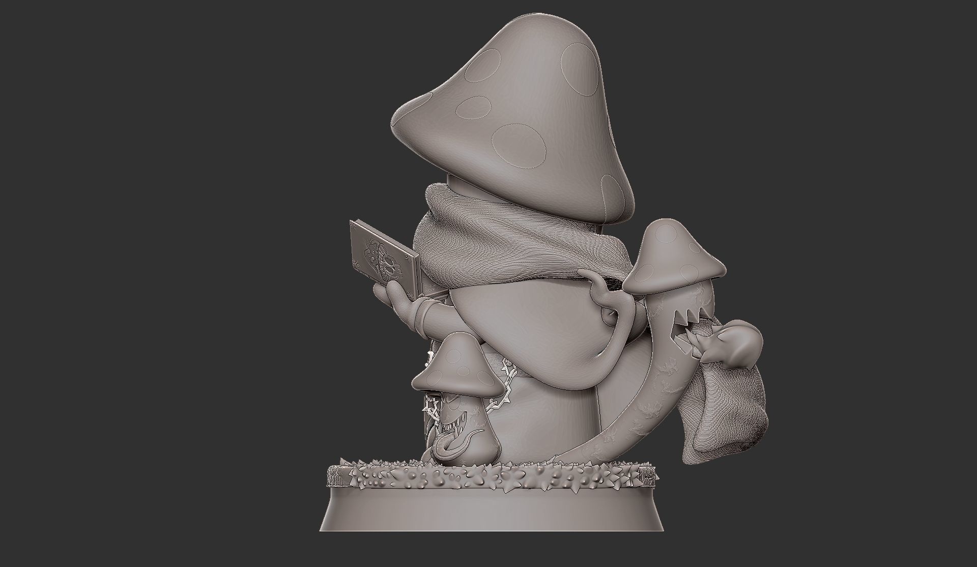 necro mushroom rpg with cuts 3D print model_7