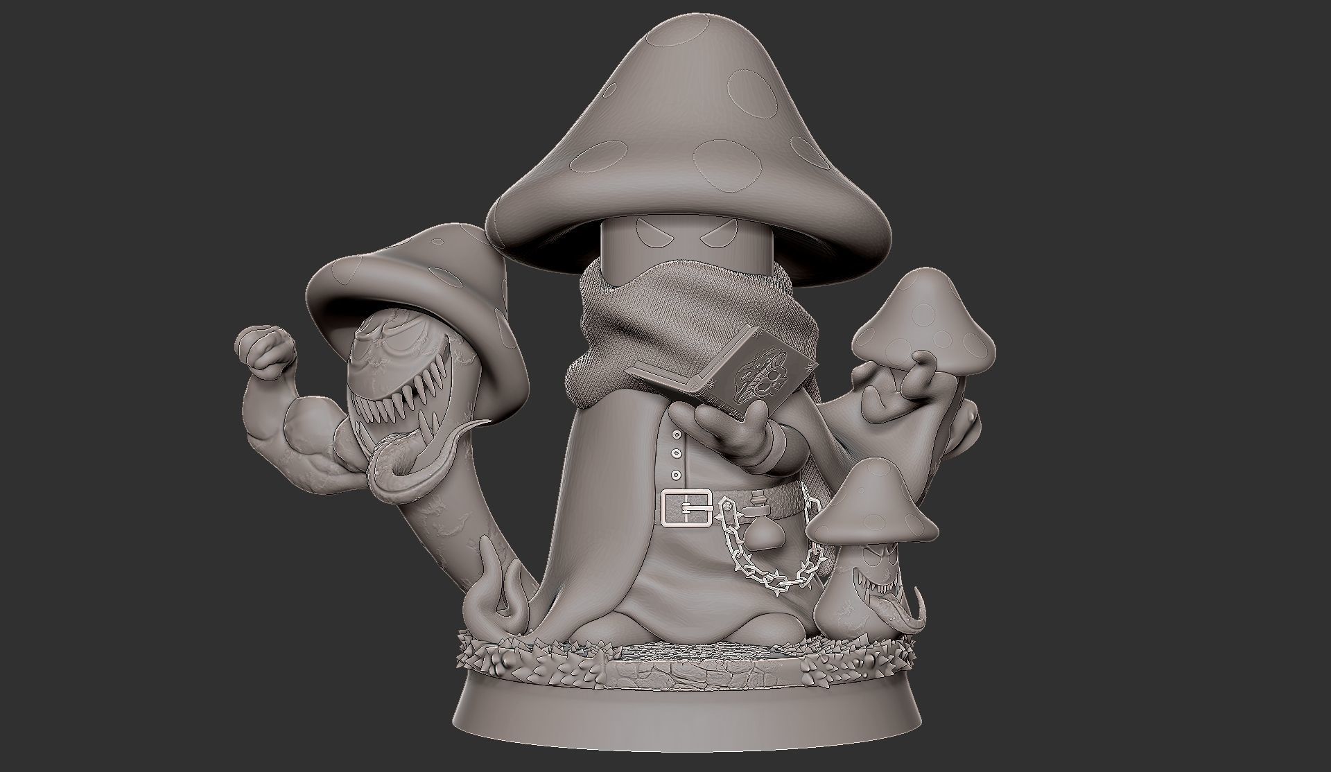 necro mushroom rpg with cuts 3D print model_3