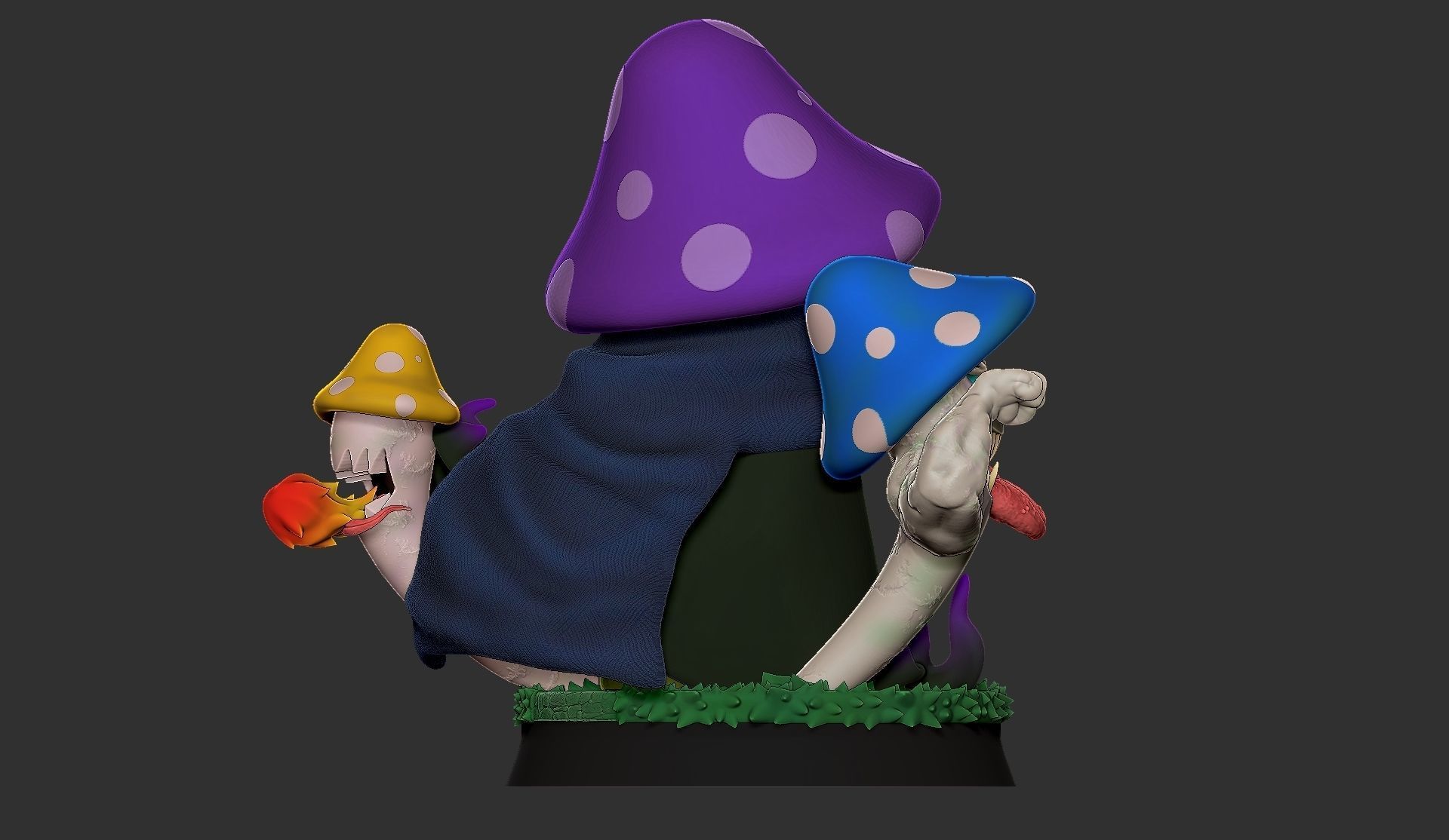necro mushroom rpg with cuts 3D print model_8