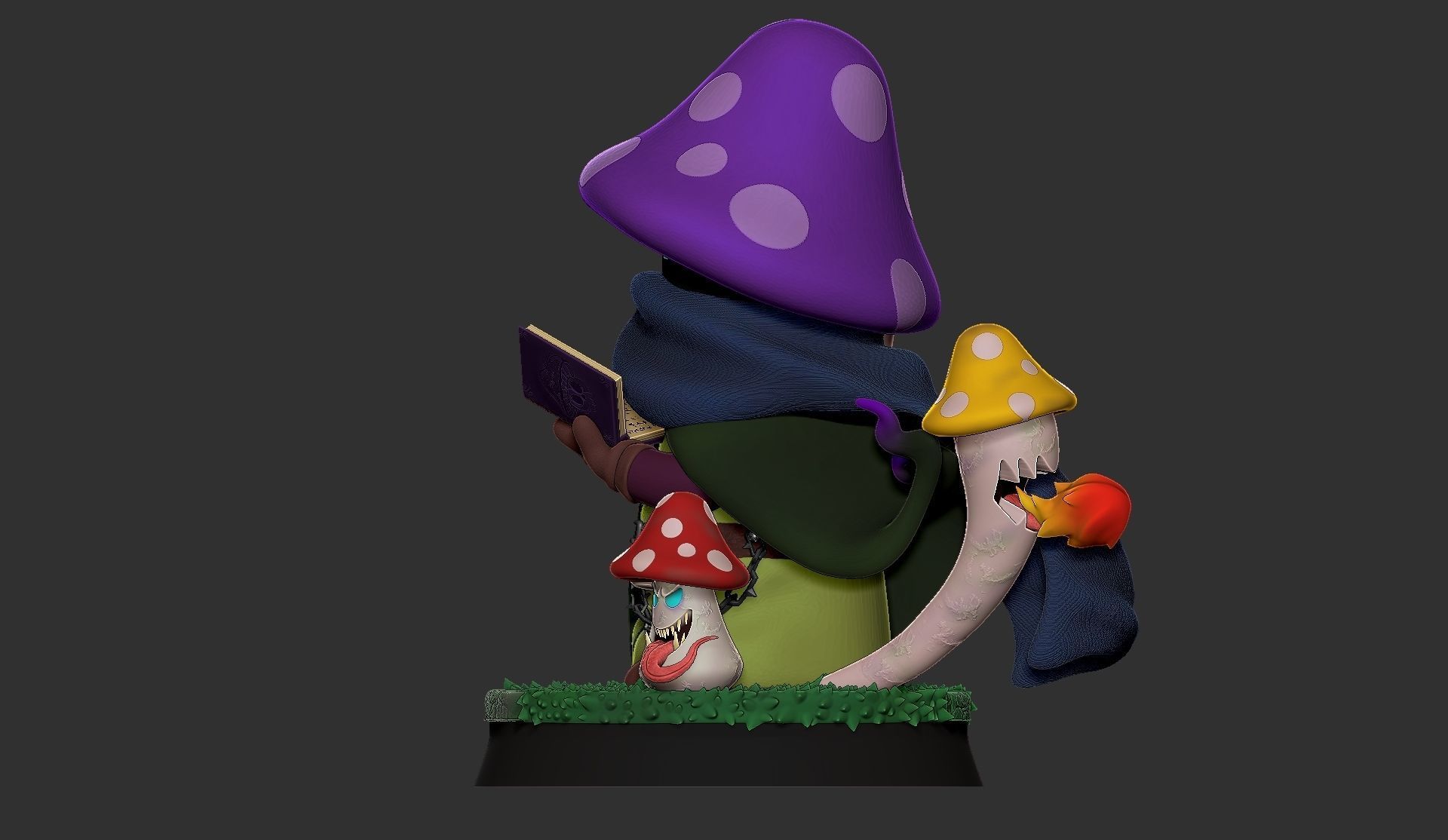 necro mushroom rpg with cuts 3D print model_6