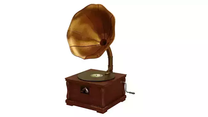 High Res Antique Gramophone Early 20th Century 3D model