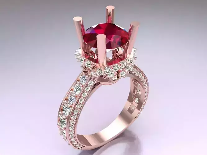Diamond Ring - Womens Rings - N216306 3D print model