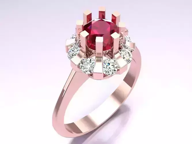 Diamond Ring - Womens Rings - N216352 3D print model