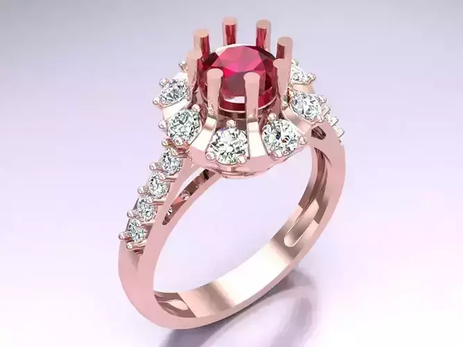 Diamond Ring - Womens Rings - N216407 3D print model
