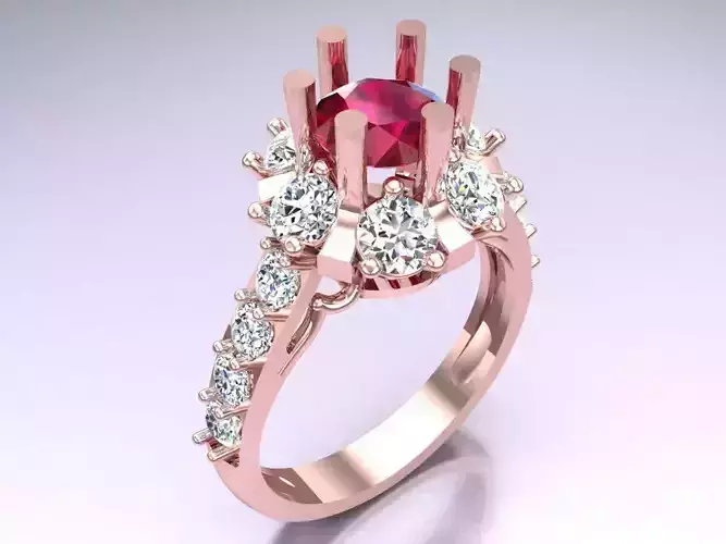 Diamond Ring - Womens Rings - N216407 V2 3D print model