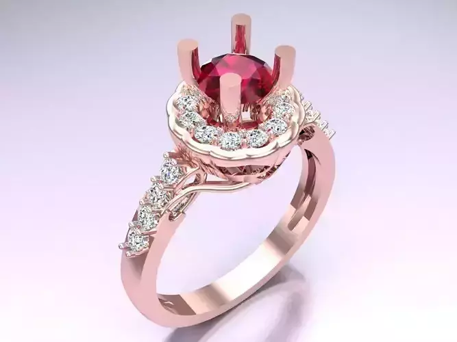 Diamond Ring - Womens Rings - N216448 3D print model