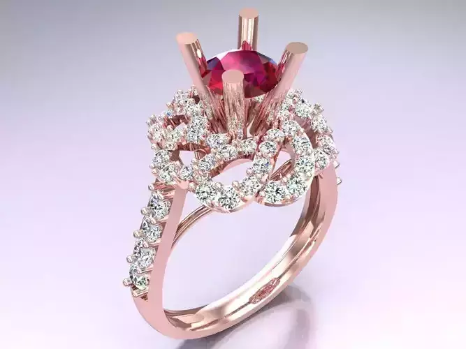 Diamond Ring - Womens Rings - N216459 3D print model