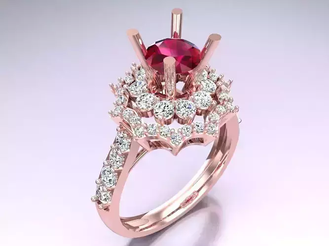 Diamond Ring - Womens Rings - N218213 3D print model