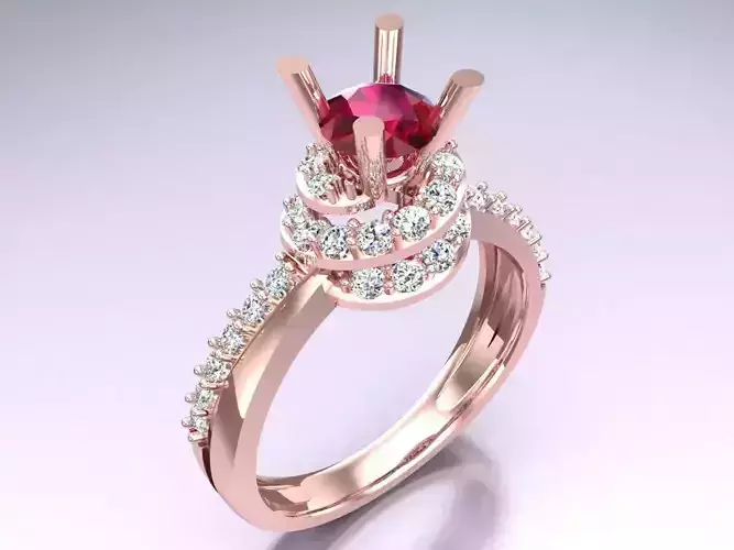 Diamond Ring - Womens Rings - N218220 3D print model