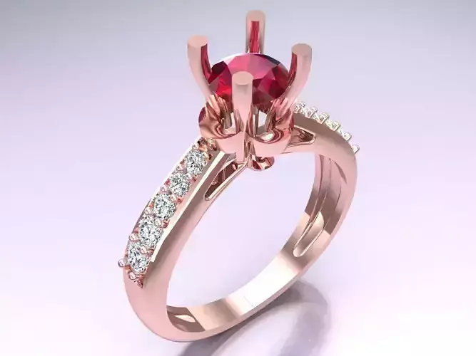 Diamond Ring - Womens Rings - N216249 3D print model