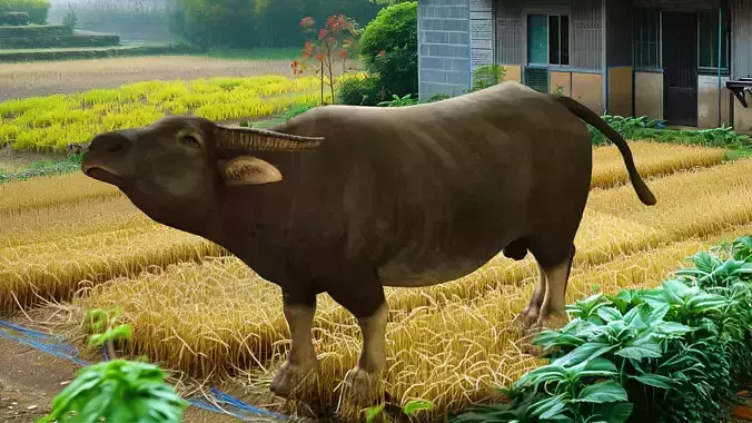 Buffalo Low-poly 3D model