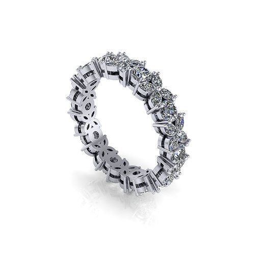 Women Diamond Wedding Ring R34 3D print model