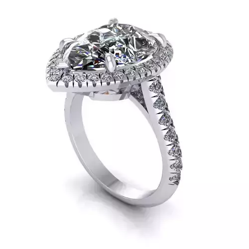Side-stone Diamond Women Ring R69