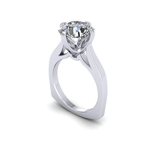 Solitaire Engagement Ring R54 3D print model