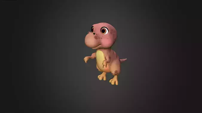 Asset - Cartoons - Dinosaur T-Rex Rigged 3D model