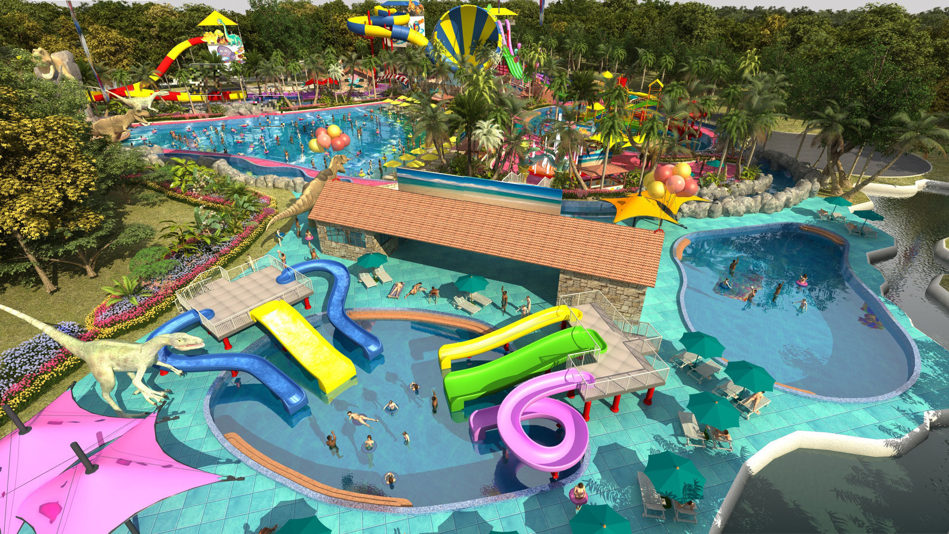 waterpark 3D model_2