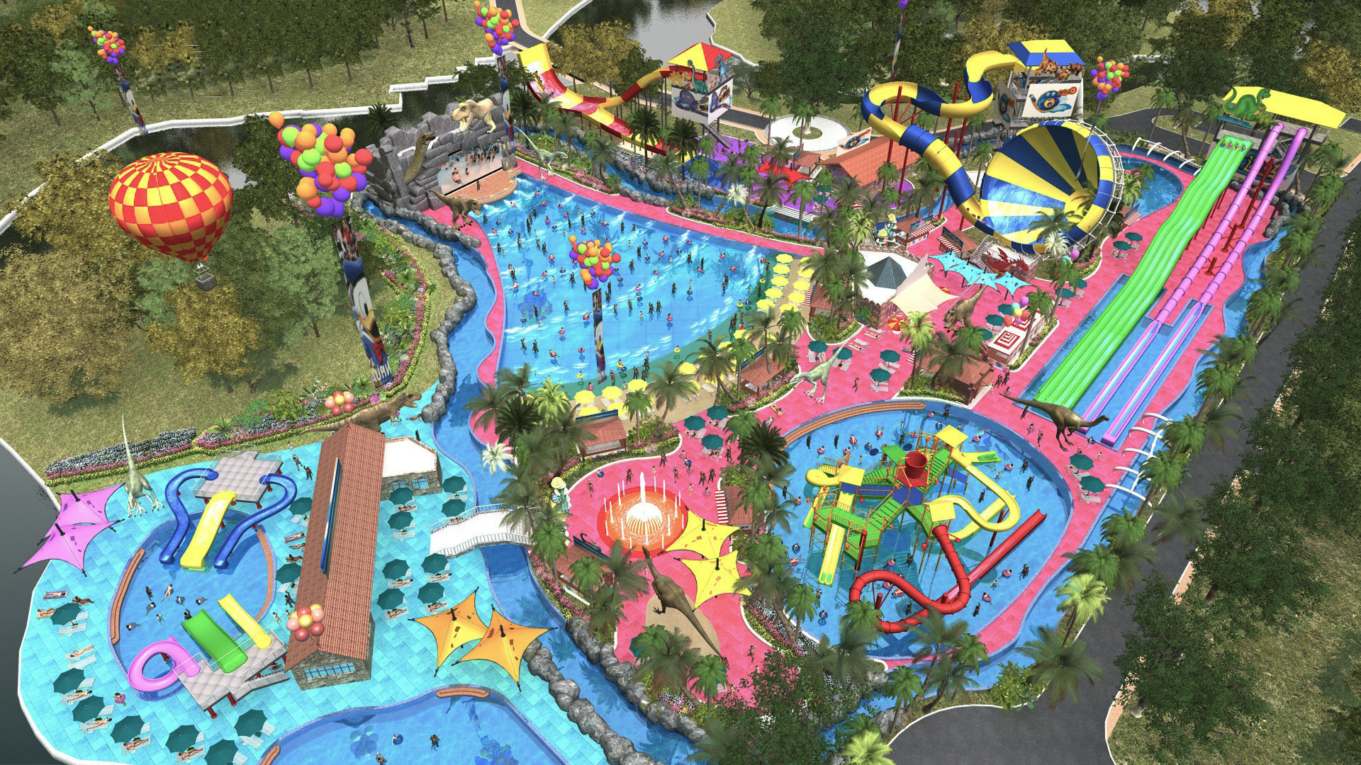 waterpark 3D model_7