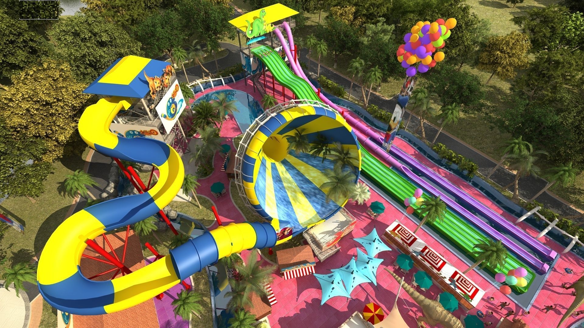 waterpark 3D model_5