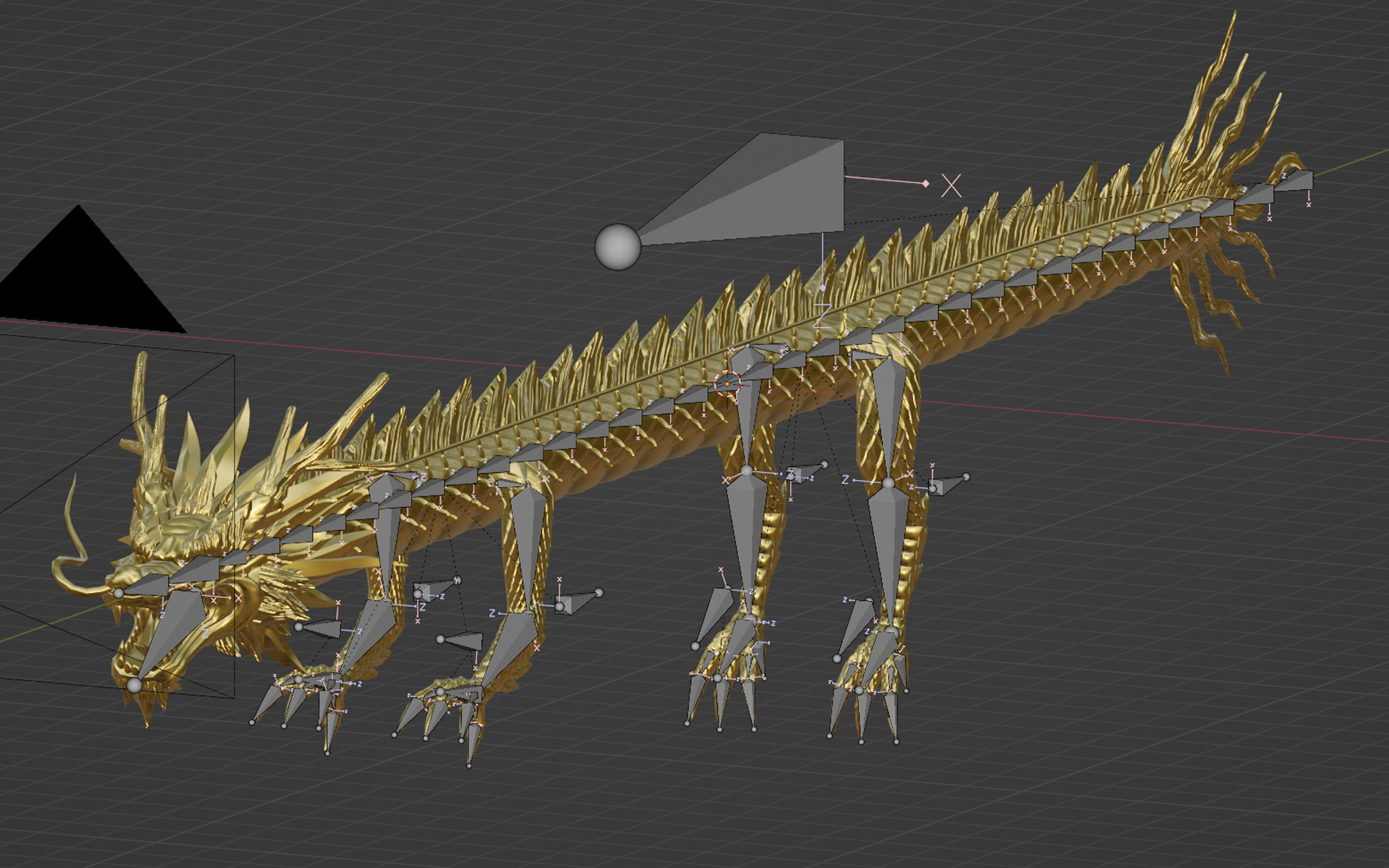 Lowpoly Rigged  Dragon Low-poly 3D model_5