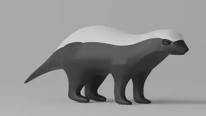Cartoon Cute Honey Badger