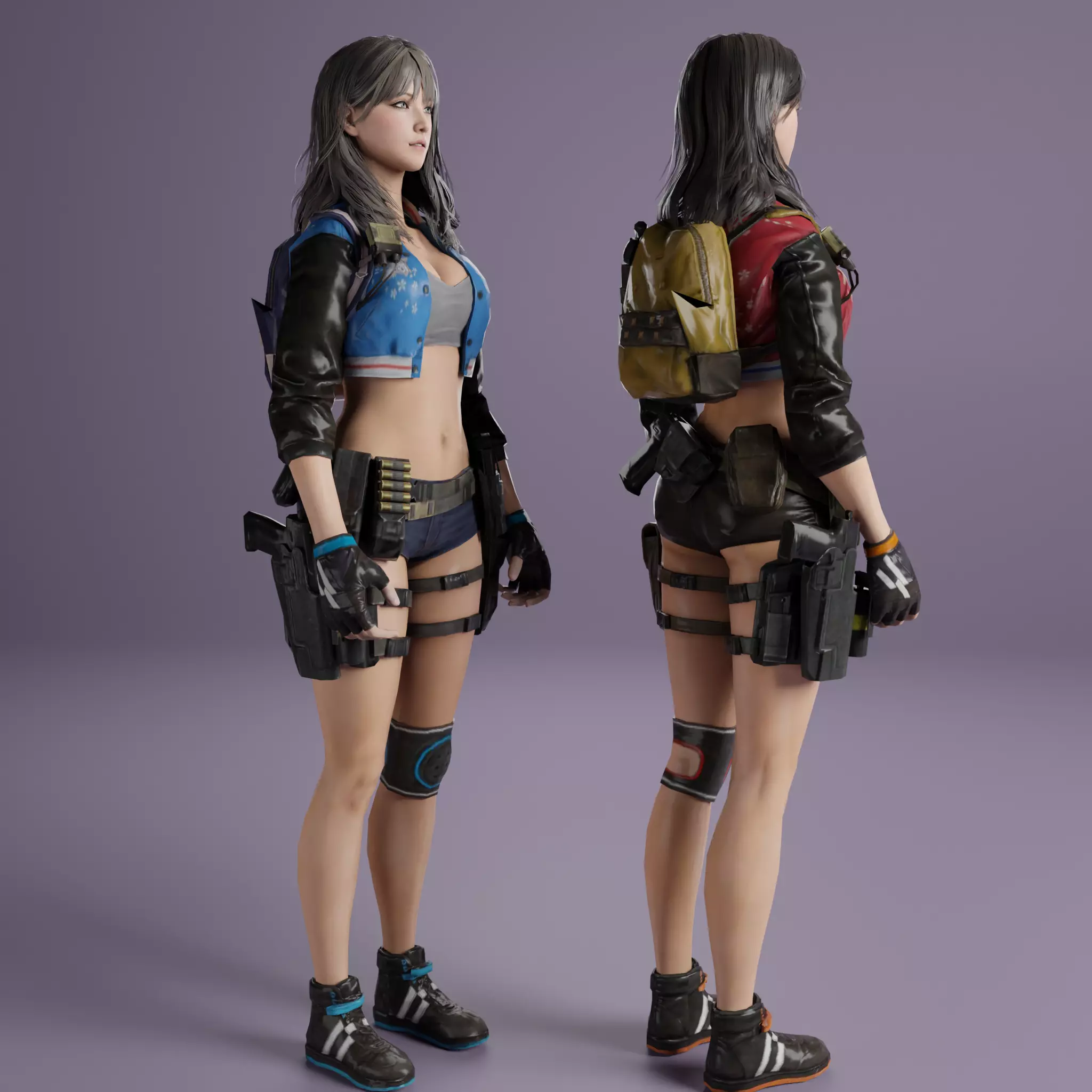 Female Fantasy Rigged Character 3D model_0