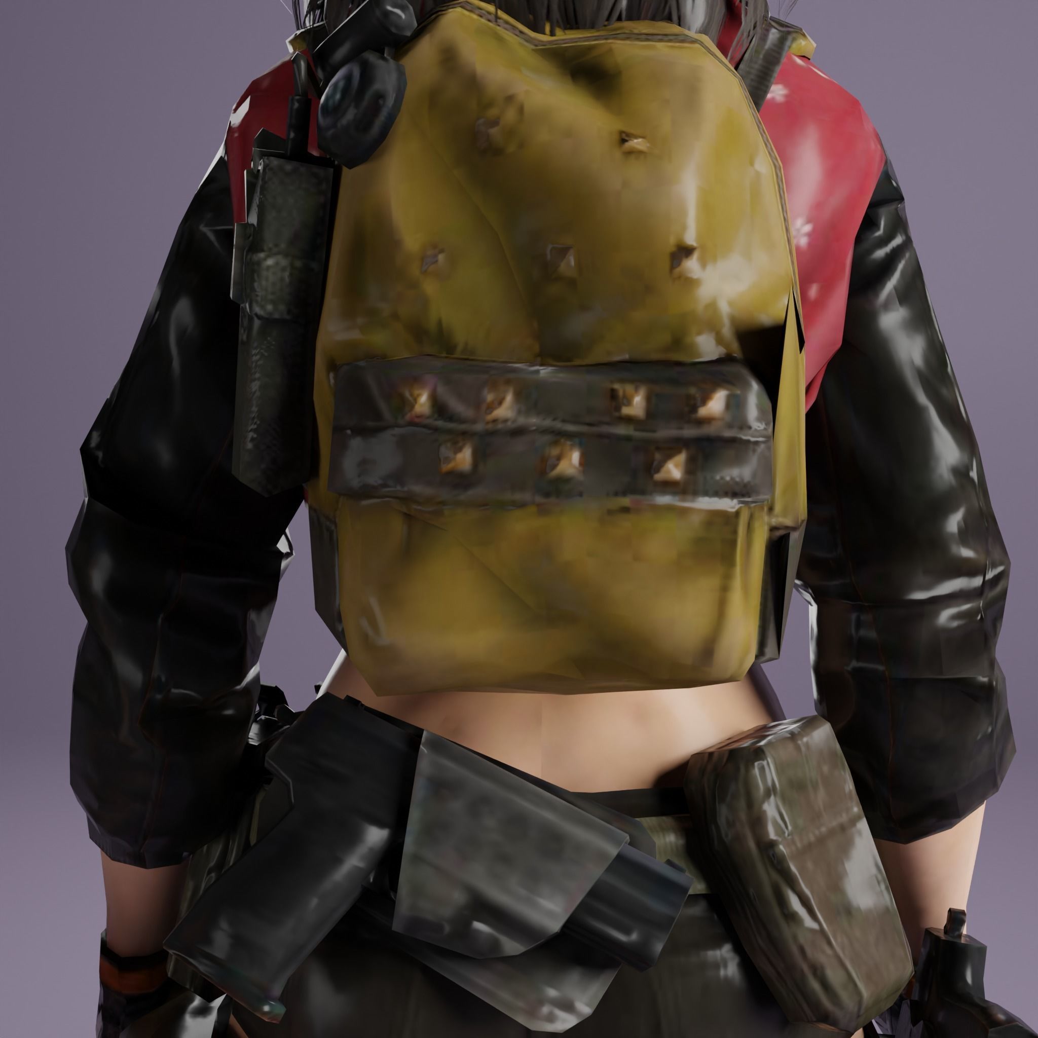 Female Fantasy Rigged Character 3D model_6