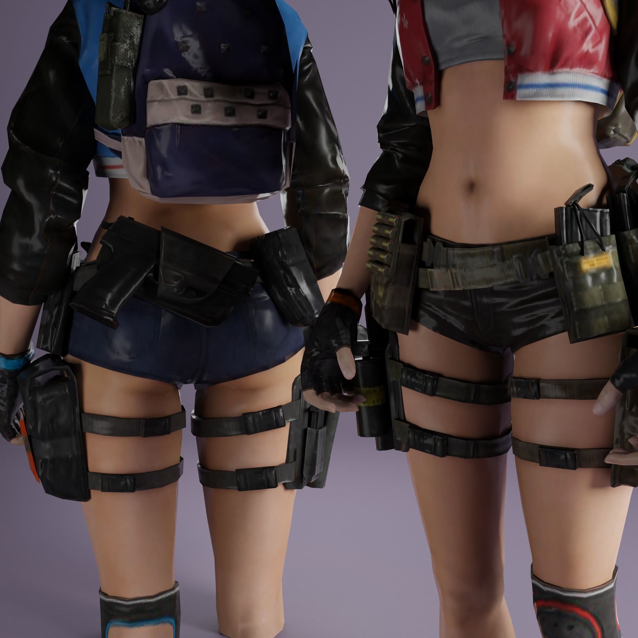 Female Fantasy Rigged Character 3D model_5