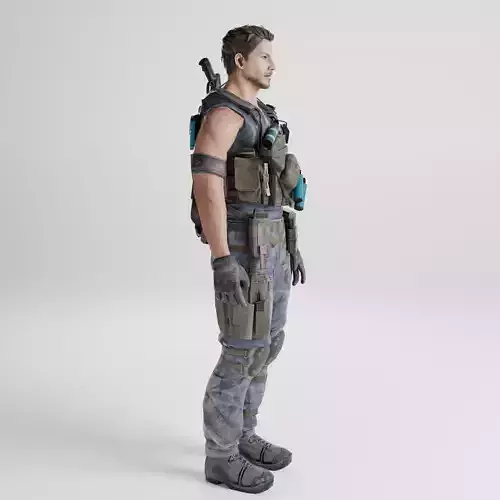 Servival Game Ready rigged character