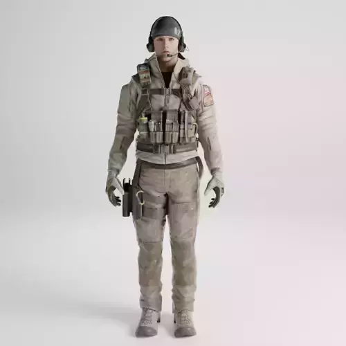 US Army Solider Game Ready rigged character