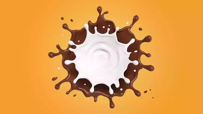 Milk Splash liquid 14 3D model