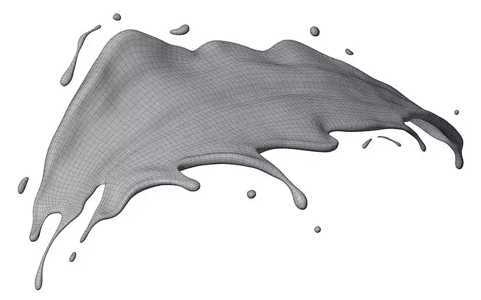 Milk Splash liquid 15 3D model 6