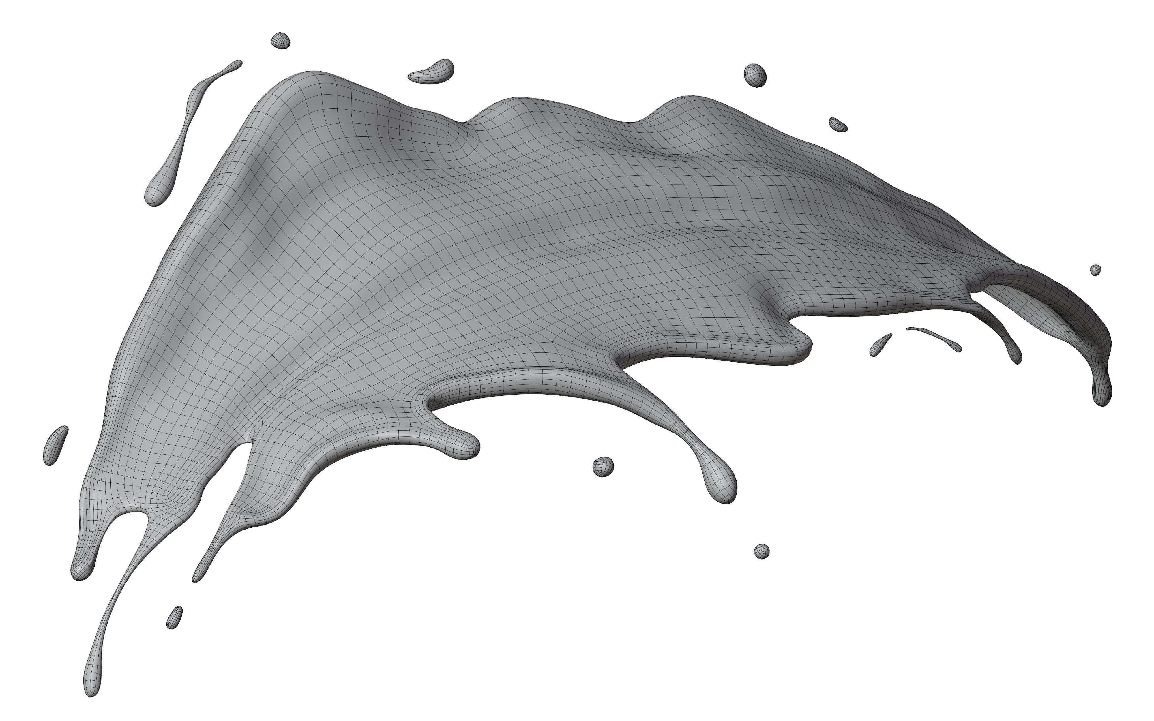 Milk Splash liquid 15 3D model_5