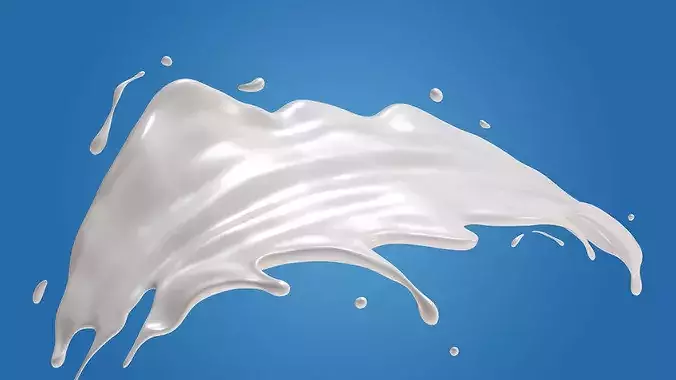 Milk Splash liquid 15 3D model 5