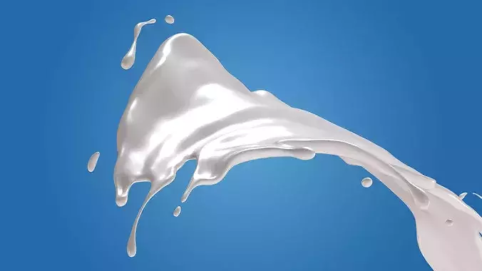 Milk Splash liquid 15 3D model 2