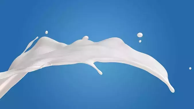 Milk Splash liquid 15 3D model 3