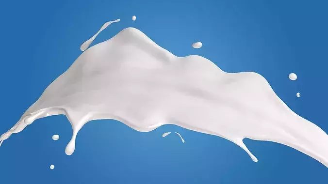 Milk Splash liquid 15 3D model 4