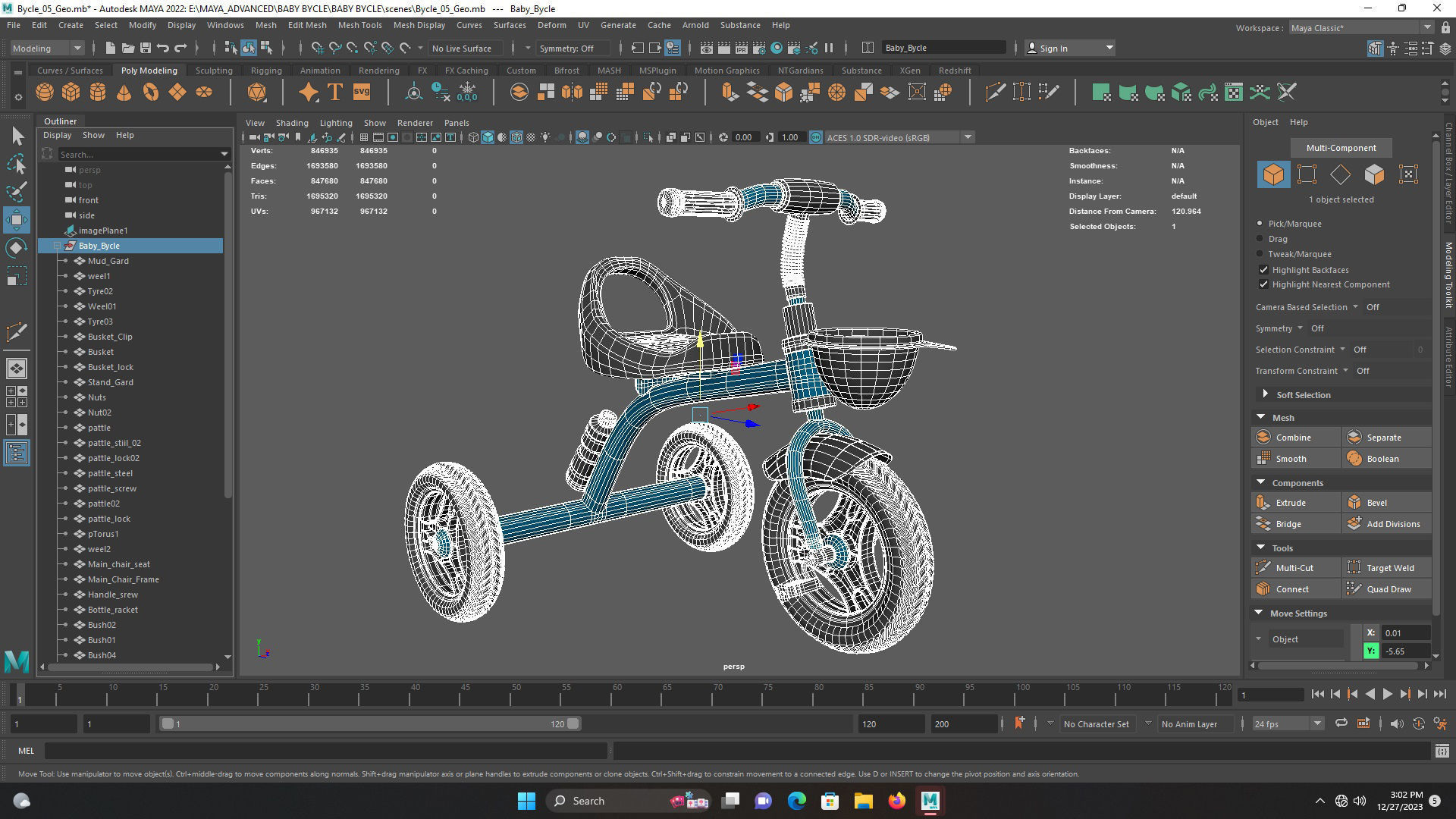 BABAY BICYCLE 3D MODEL Free 3D model_2