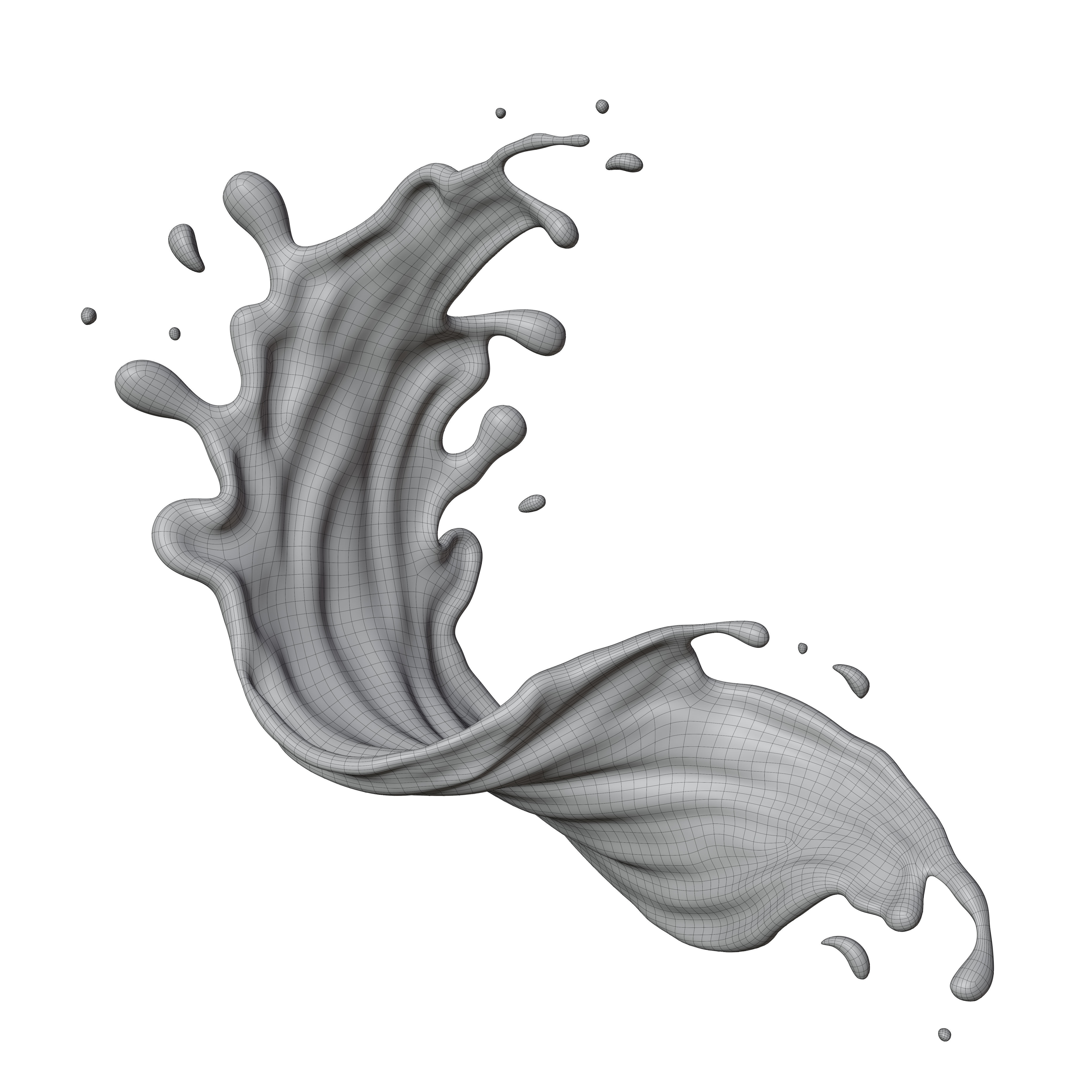 Milk Splash liquid 18 3D model_5
