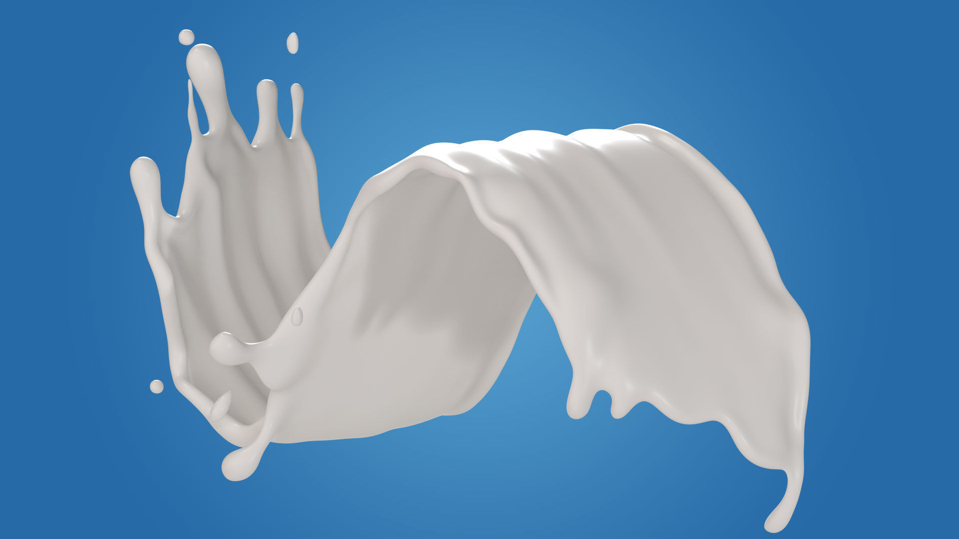 Milk Splash liquid 20 3D model_2
