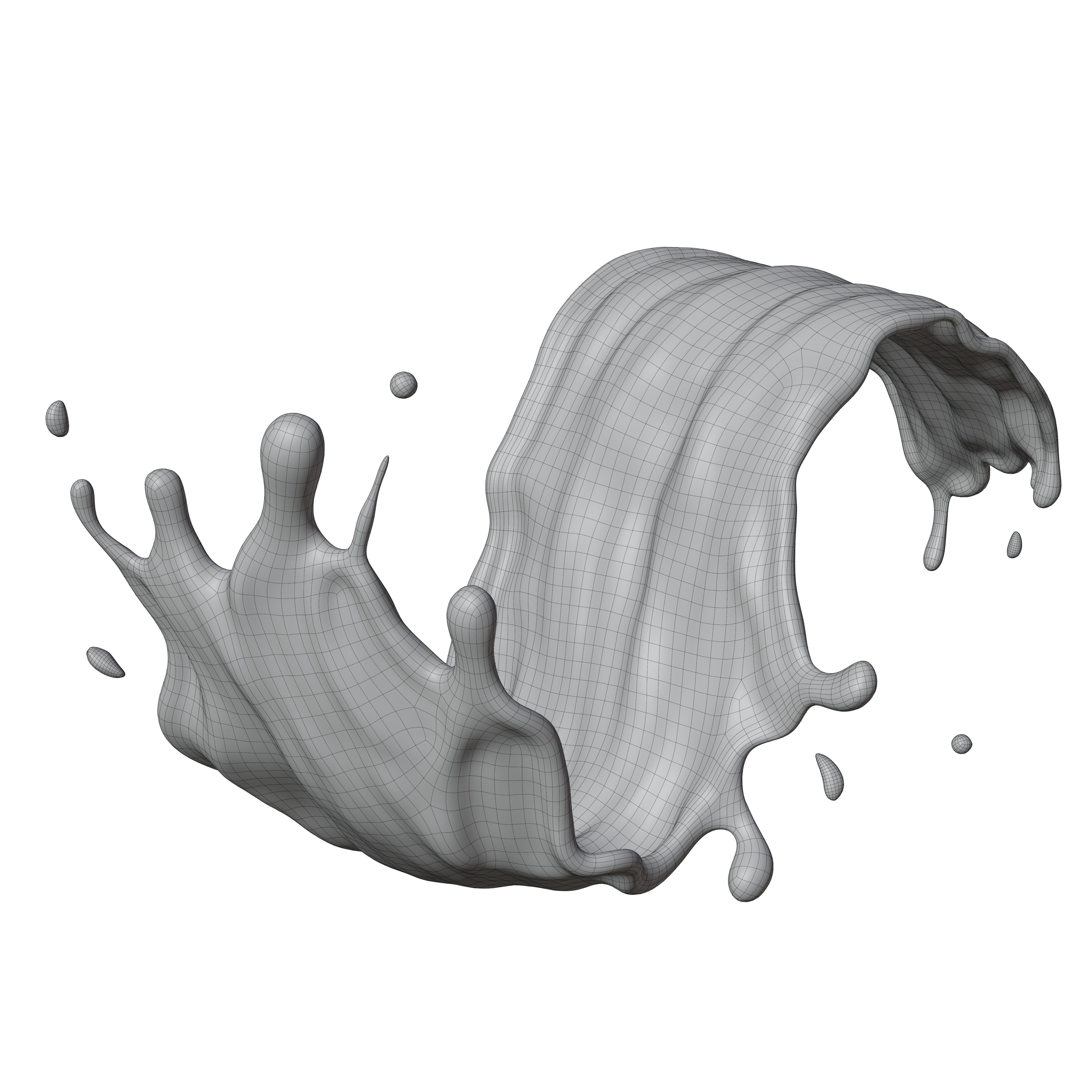 Milk Splash liquid 20 3D model_5