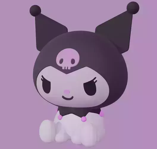 Kuromi Chibi no support easy to print