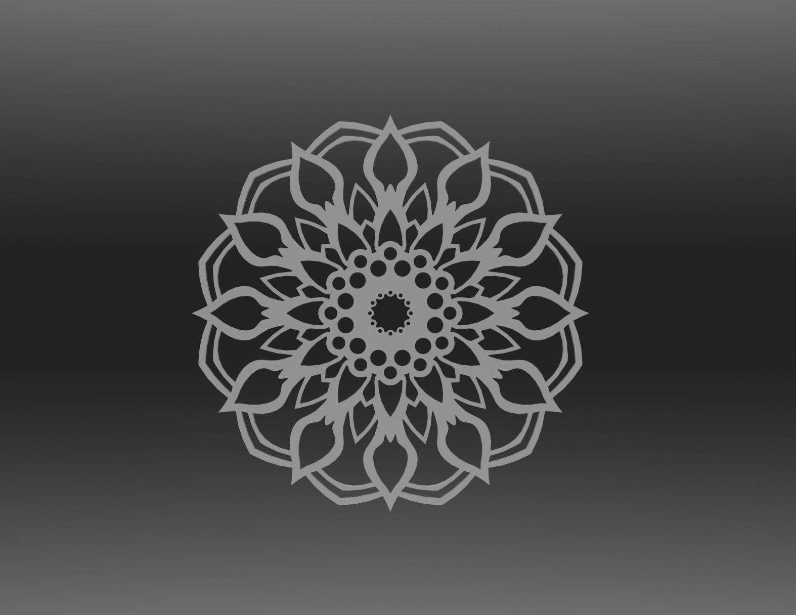 Custom Designed Mandala 3D print model_1