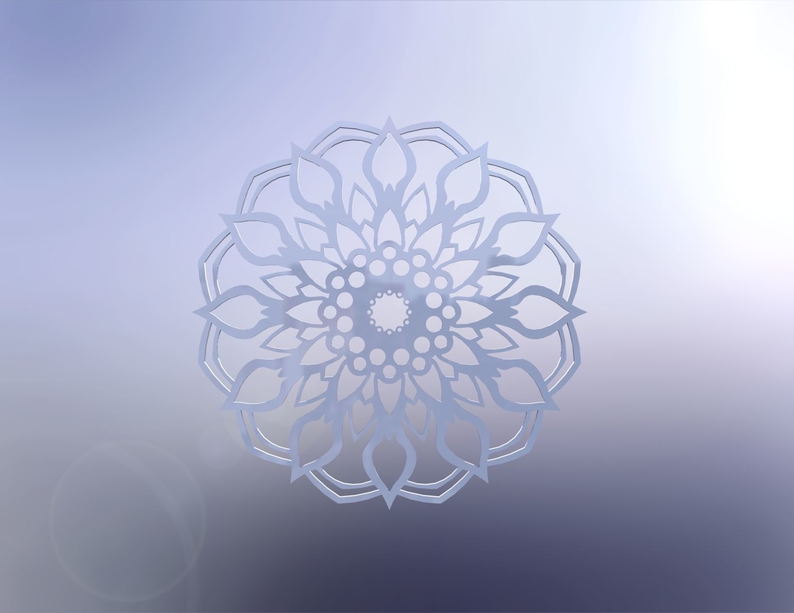Custom Designed Mandala 3D print model_2